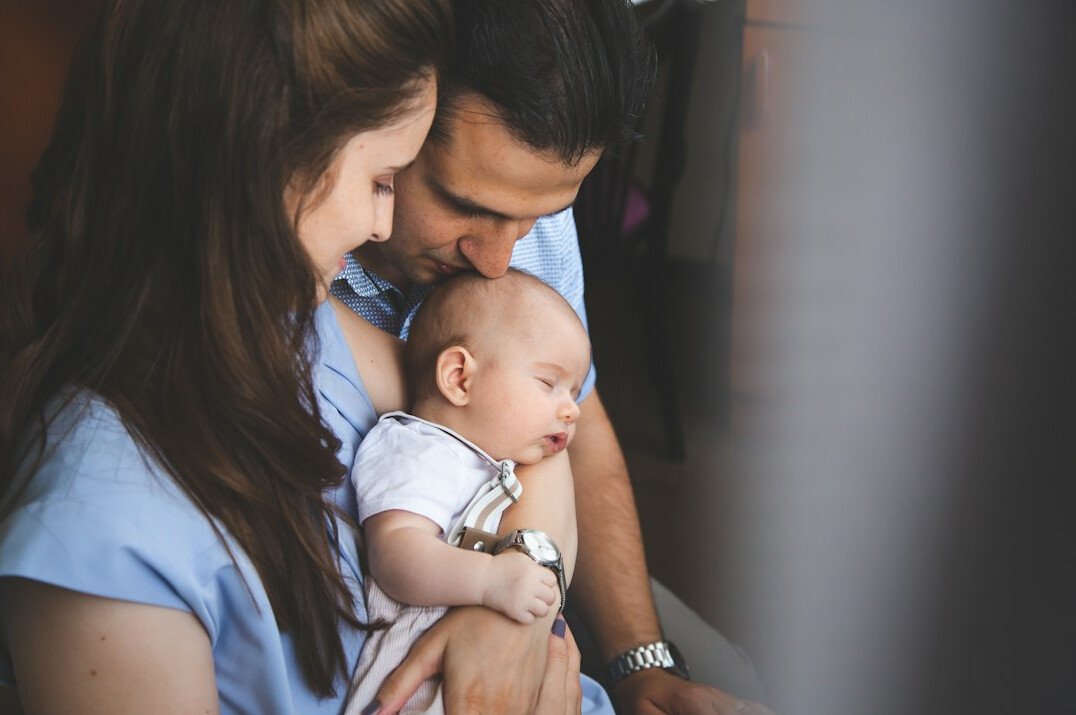 young parents with baby