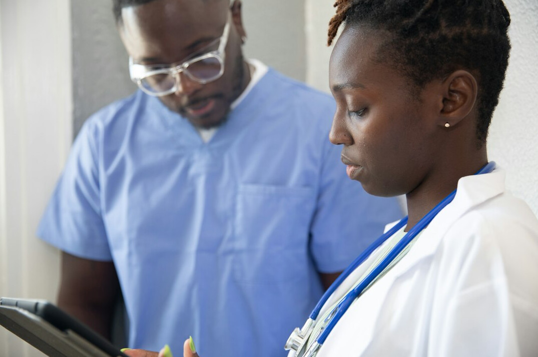 doctor explaining medical insurance