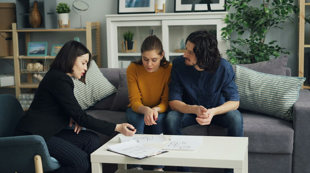 family discussing insurance